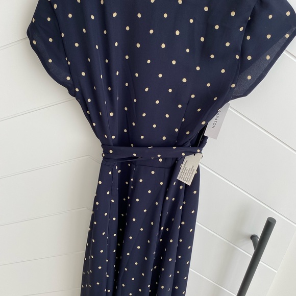 NWTO Aritzia Lexis wrap dress indigo - Picture 3 of 7